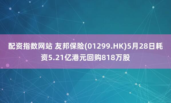 配资指数网站 友邦保险(01299.HK)5月28日耗资5.21亿港元回购818万股